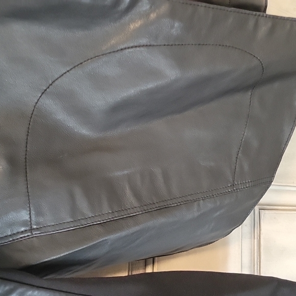 Donna Karan Leather mixed media Jacket, size M - Picture 3 of 5